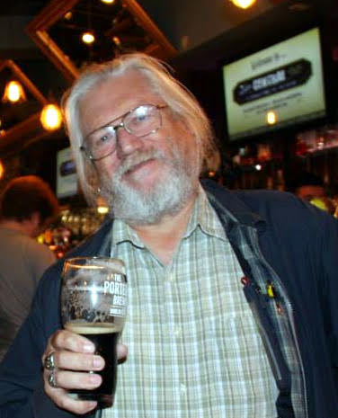 Martin Hoare at Shamrokon, August 2019, holding a pint of Portherhouse stout. Picture courtesy of Paul Sheridan.